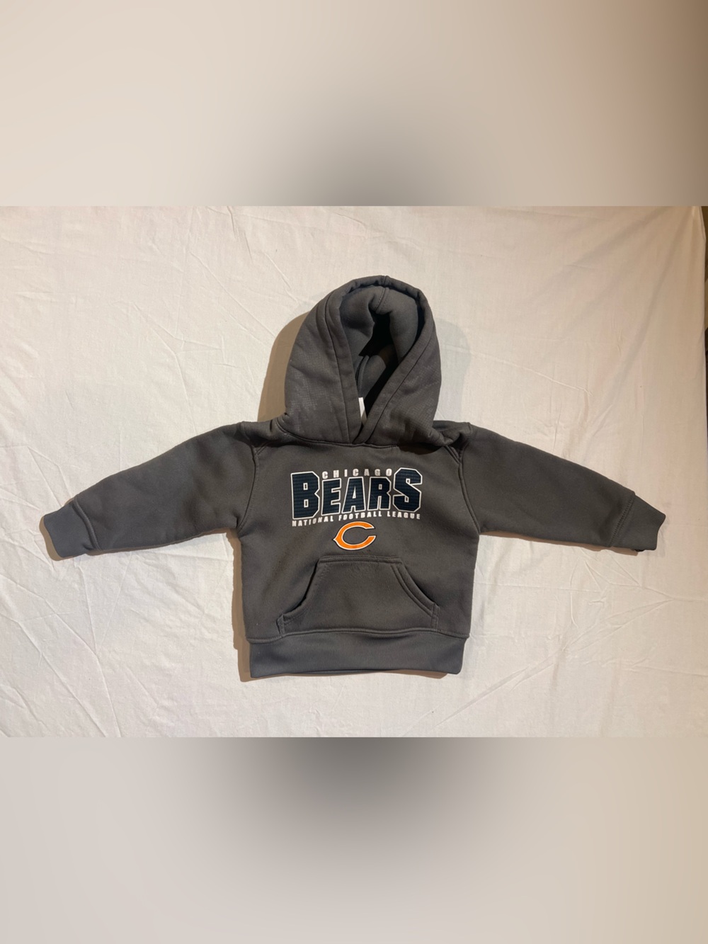 Chicago Bears Toddler Hoodie - Gray with Orange Logo